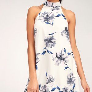 Lulu's Darling Dearest Floral Print Swing Dress